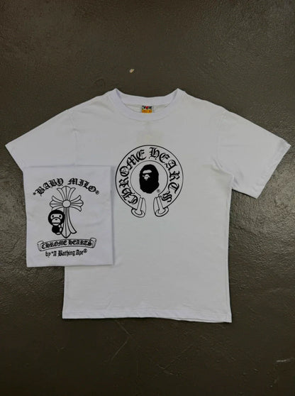CAMISETA CHROME HEARTS X BAPE